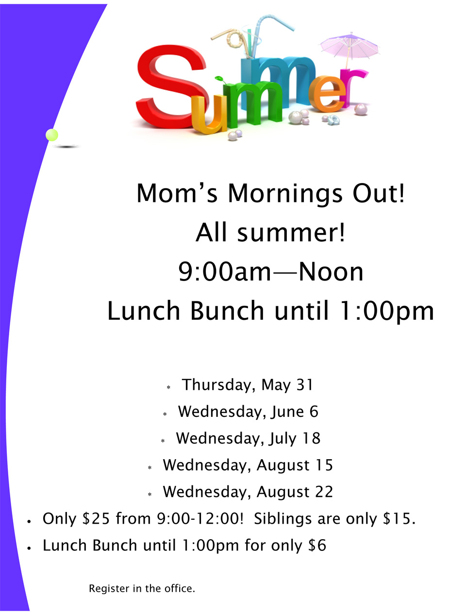 Mom's Morning Out at Aldersgate Weekday School - Summer 2018